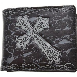 Shagwear 0306 Celtic Cross Gents Vegan Leatherette Wallet NWT